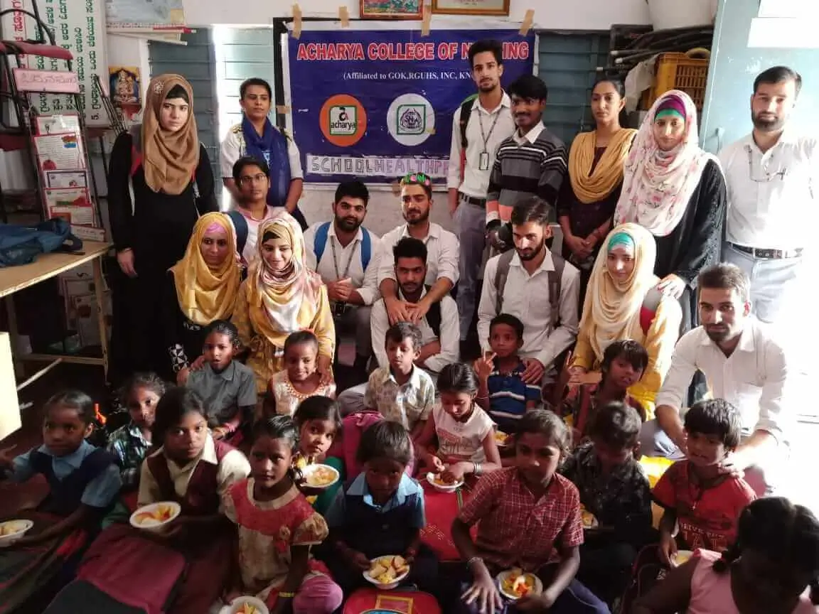 Students at a leading MSc Nursing college in Bangalore city participating in a seminar, emphasizing education at the best nursing colleges in Bangalore.